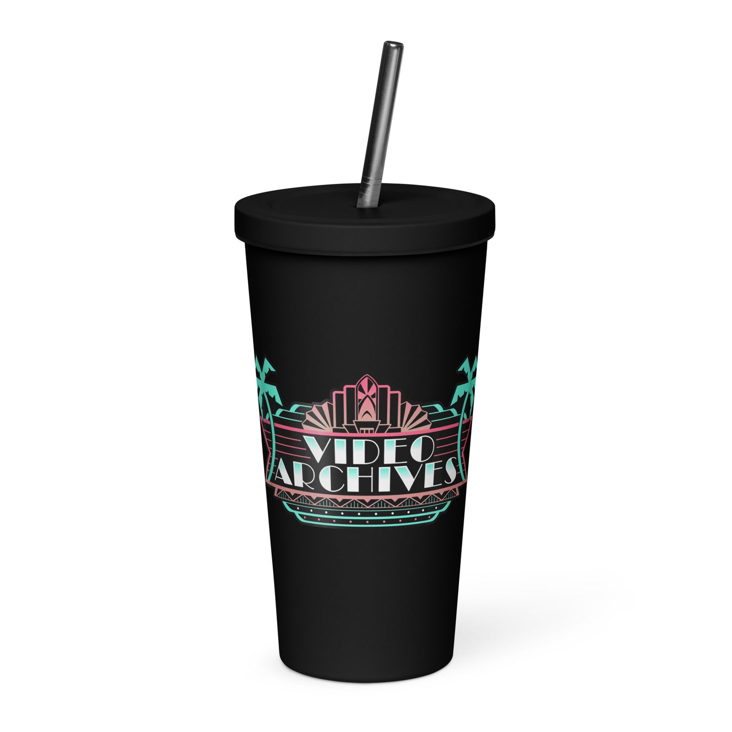 Video Archives Screening Room Insulated Tumbler (with a Straw!)