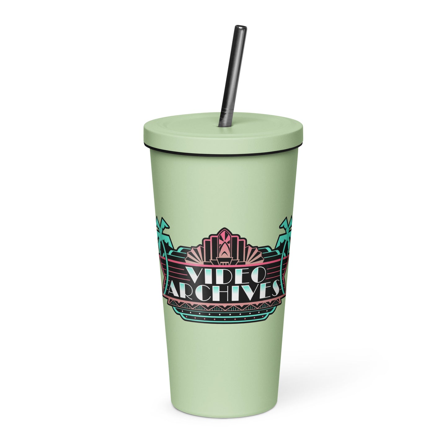 Video Archives Screening Room Insulated Tumbler (with a Straw!)