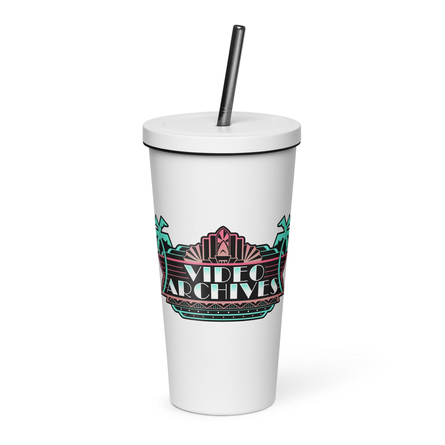 Video Archives Screening Room Insulated Tumbler (with a Straw!)